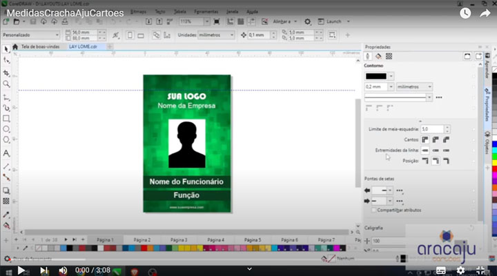 Tutorial de Medidas Para Crachá - Aracaju Cartōes